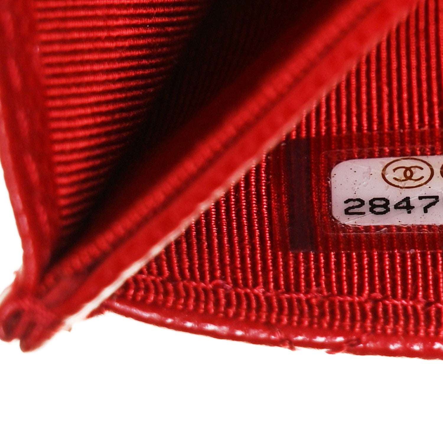 Chanel Caviar Quilted Flap Card Holder Wallet Red 7 of 12