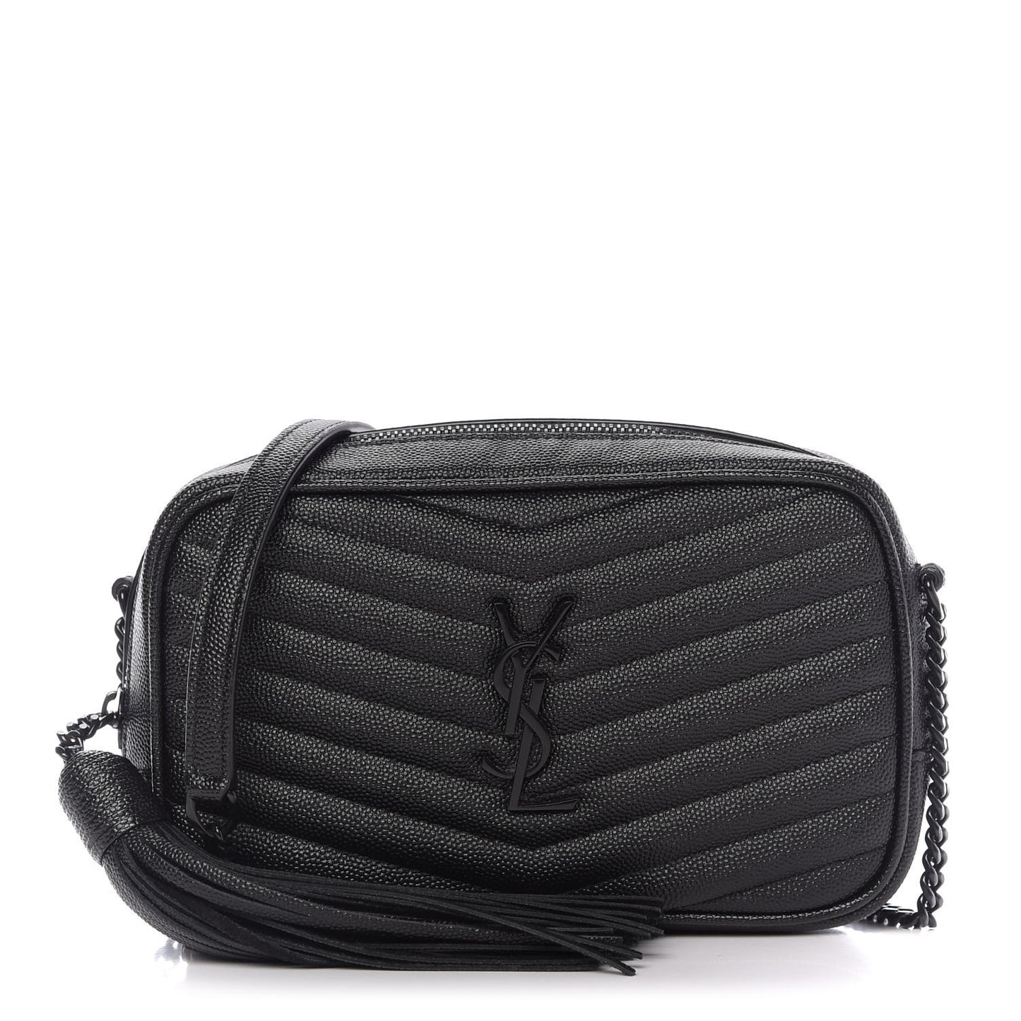 Grain De Poudre Matelasse Monogram Mini Lou Camera Bag Black