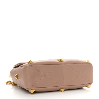 Valentino Garavani Nappa Large Roman Stud Shoulder Bag Rose Cannelle 4 of 11