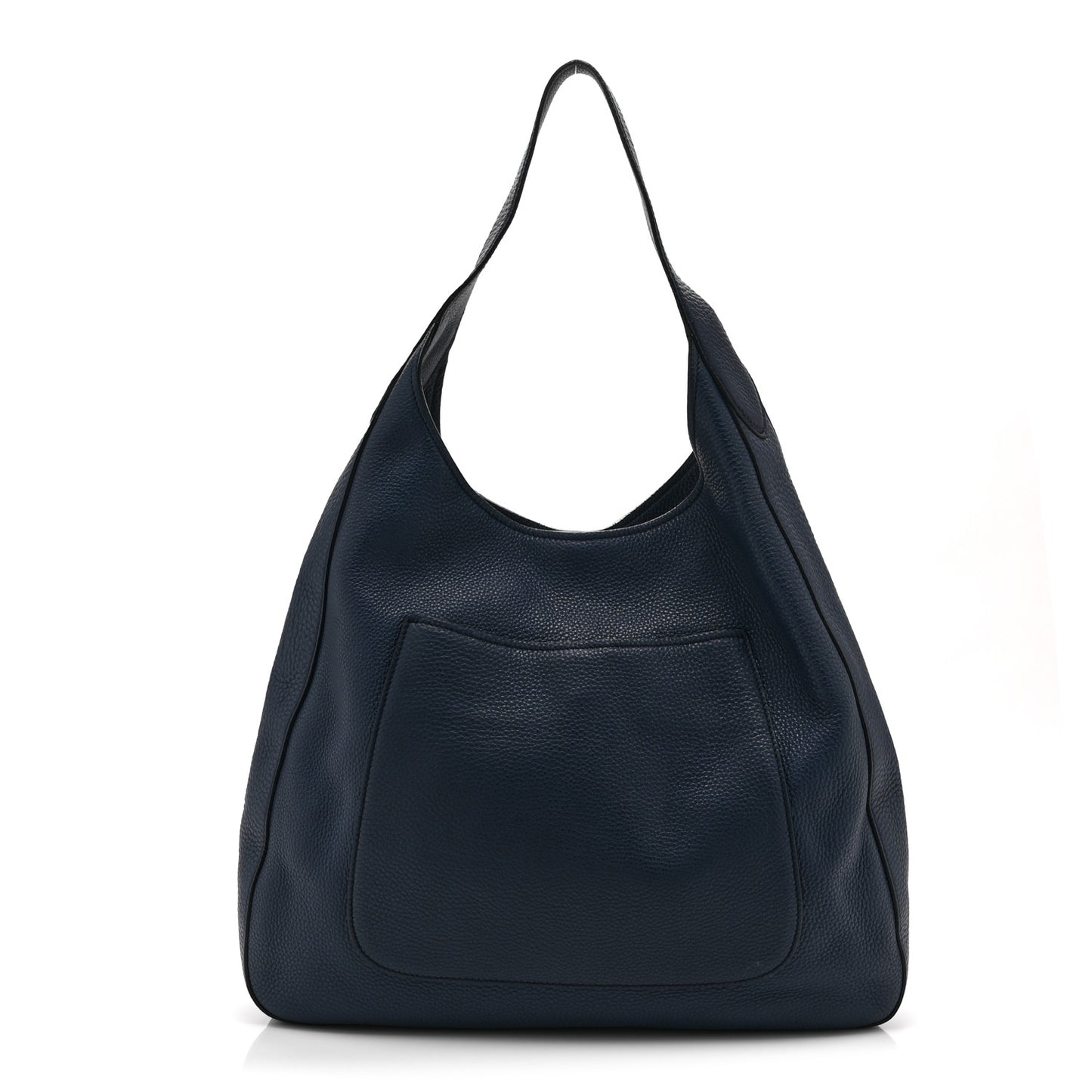 Vitello Daino Pocket Hobo Bag Blue
