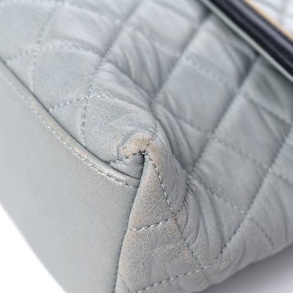 Chanel Lambskin Quilted Mademoiselle East West Flap Light Grey 9 of 15