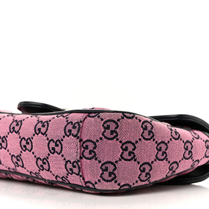 Gucci Monogram Multicolor Matelasse Diagonal Small GG Marmont Shoulder Bag Pink Blue 19 of 25