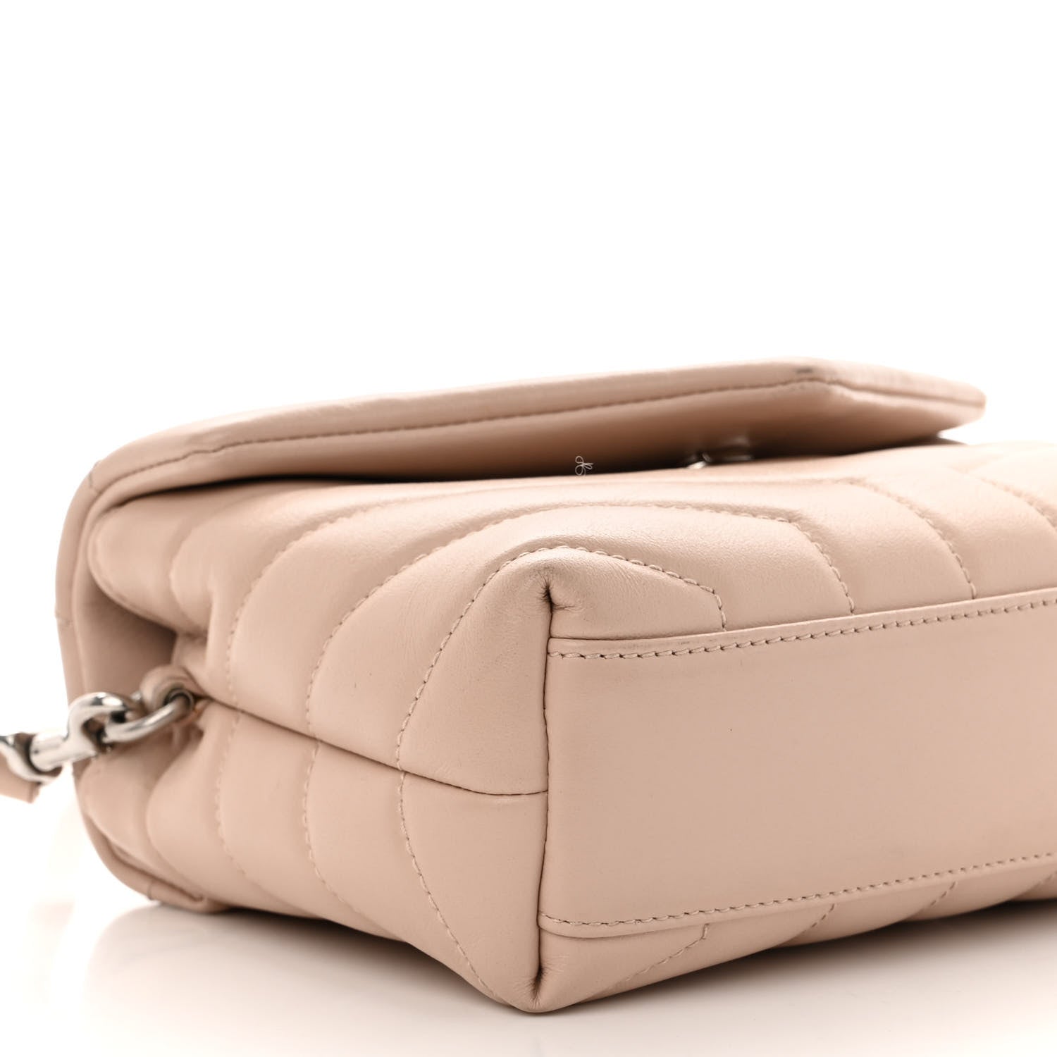 Saint Laurent Calfskin Y Quilted Monogram Toy Loulou Crossbody Bag Marble Pink 8 of 10
