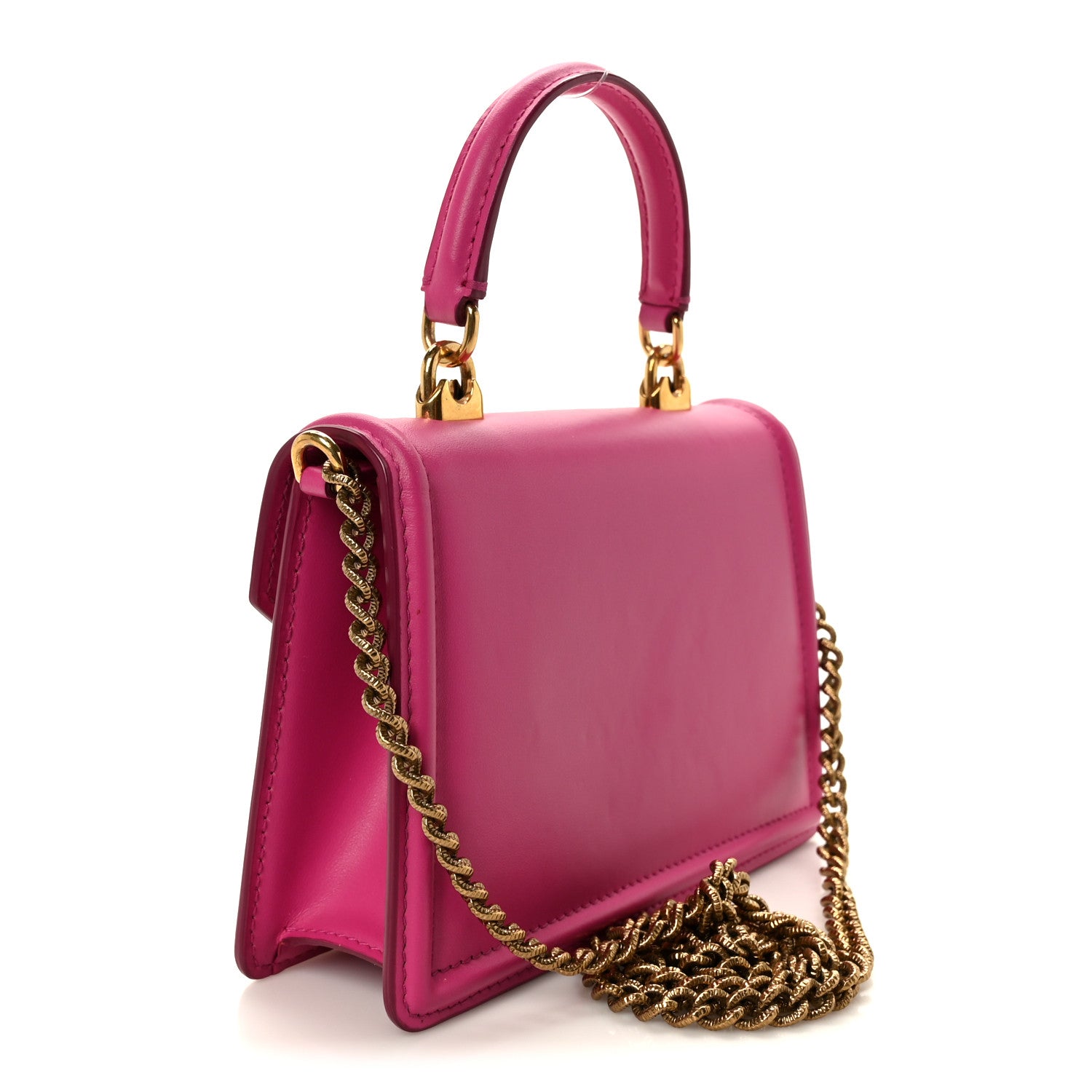Dolce & Gabbana Smooth Calfskin Small Devotion Envelope Top Handle Bag Pink 3 of 10