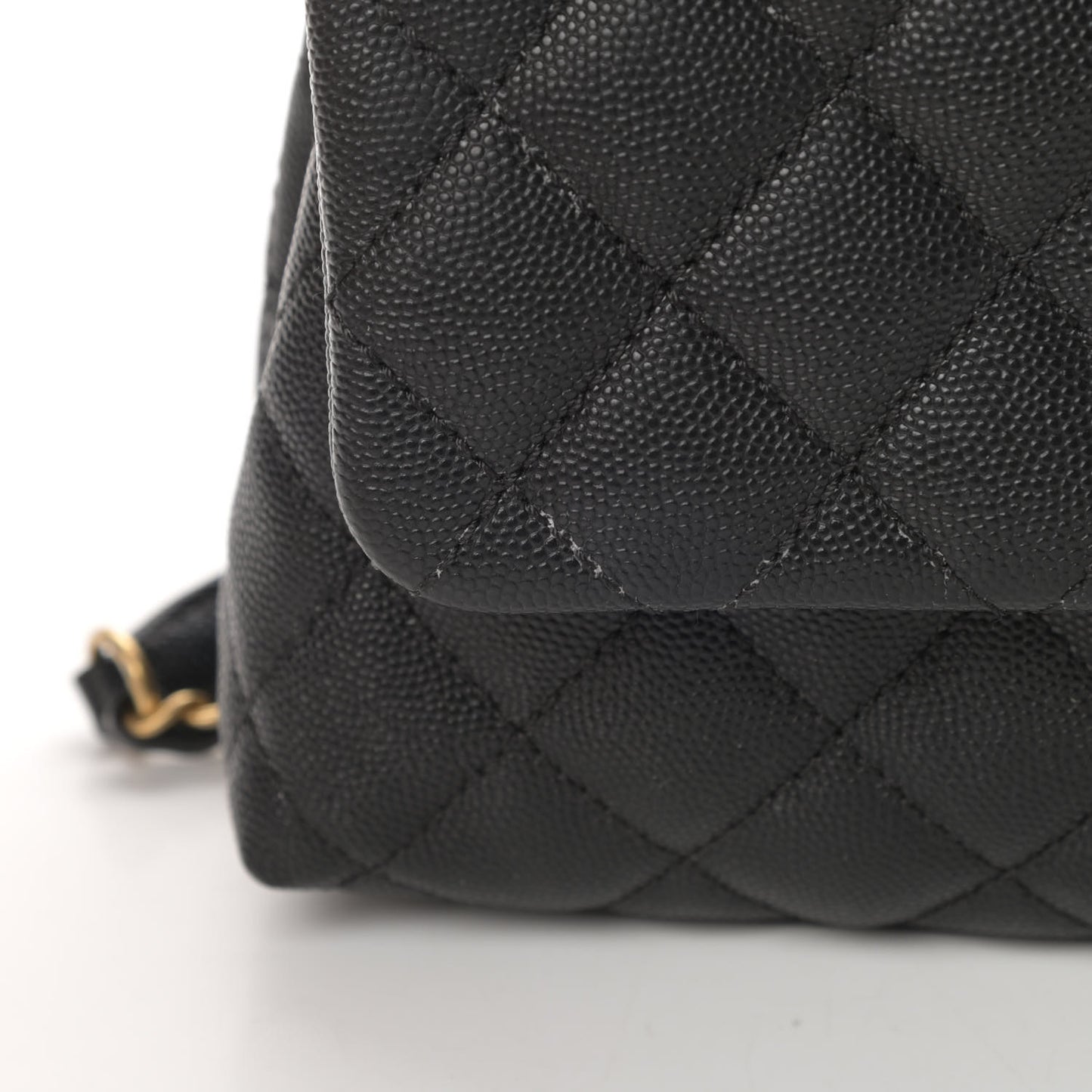 Caviar Quilted Mini Coco Handle Flap Black