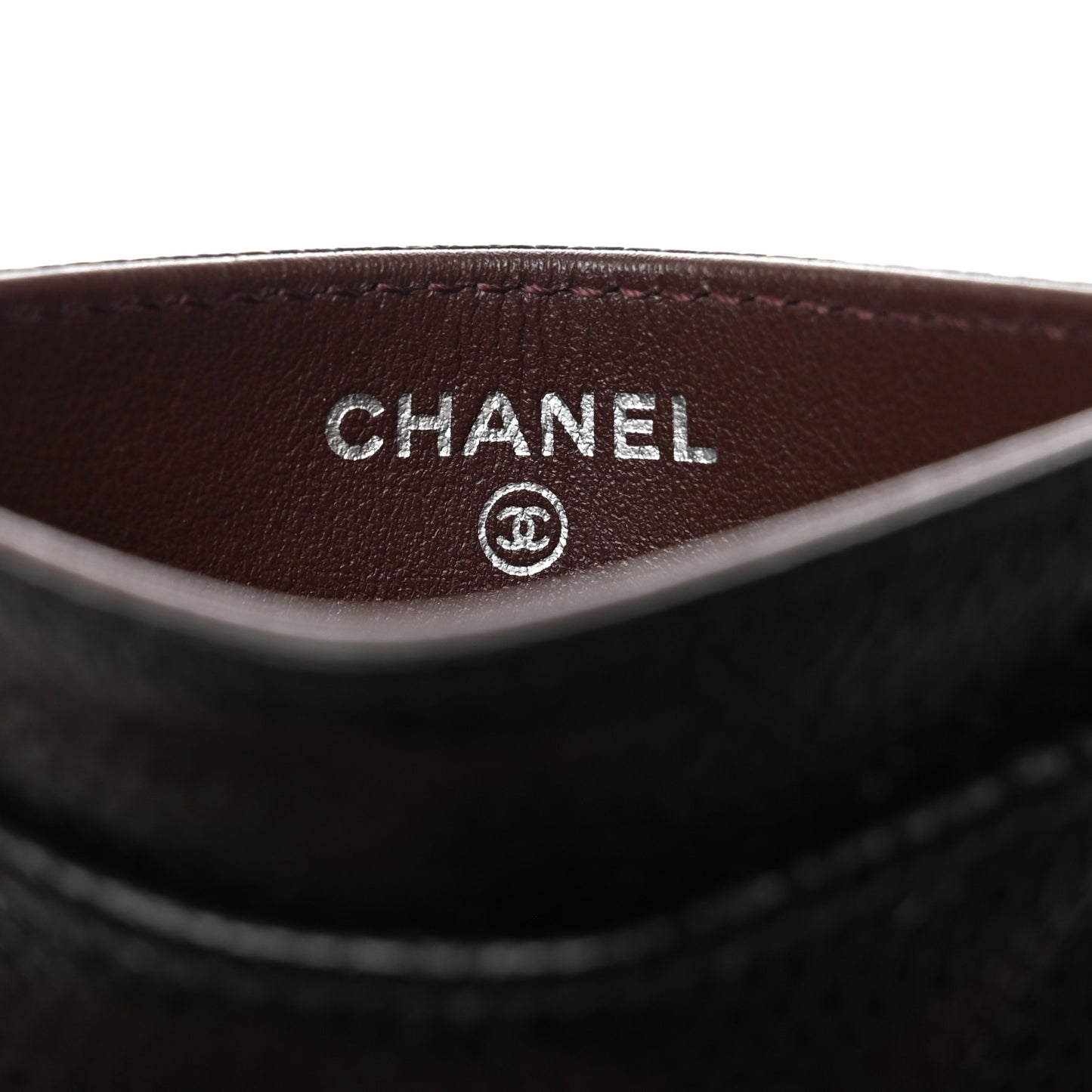 Caviar Quilted Card Holder Black