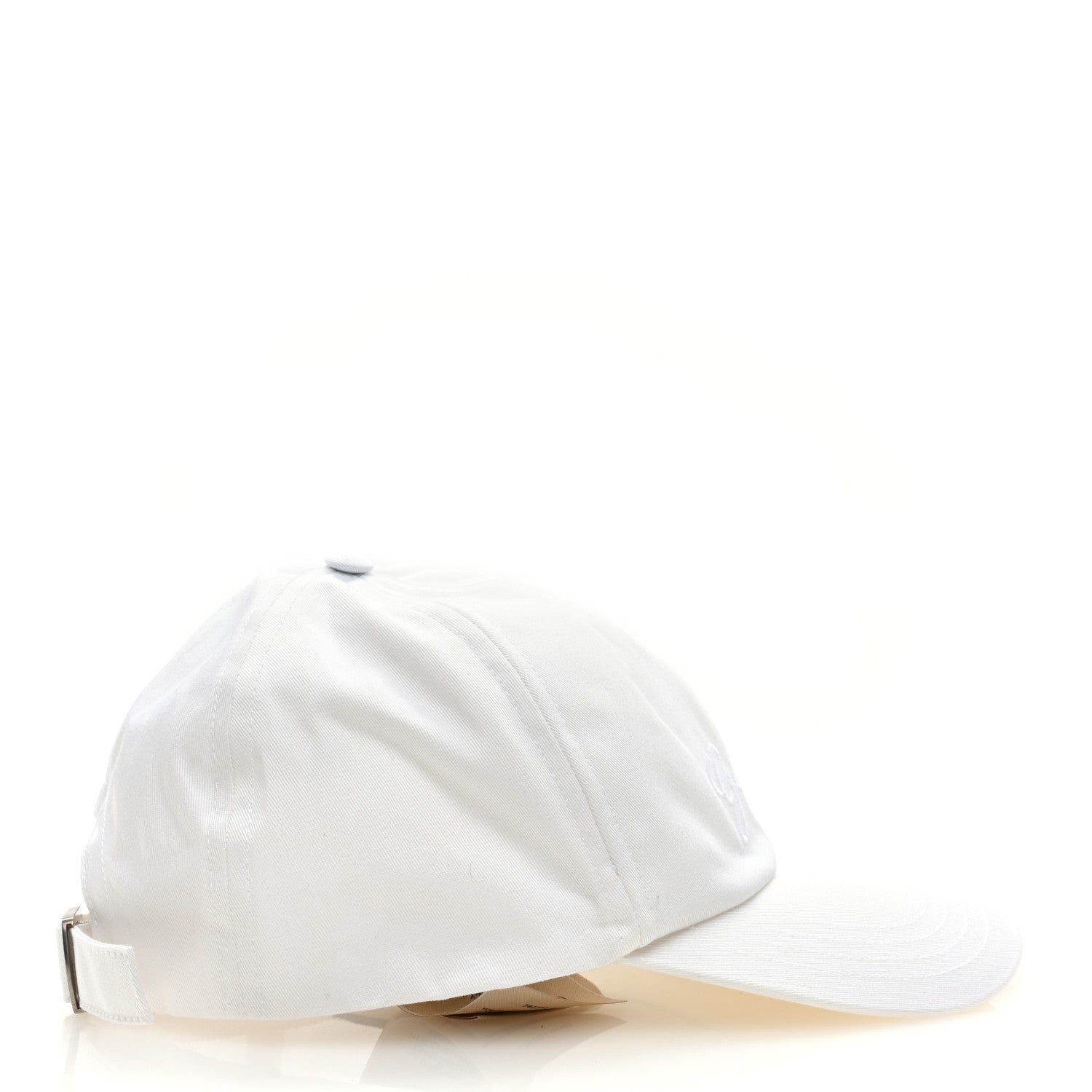 Gucci Cotton Embroidered Logo Script Baseball Hat M Great White 6 of 8