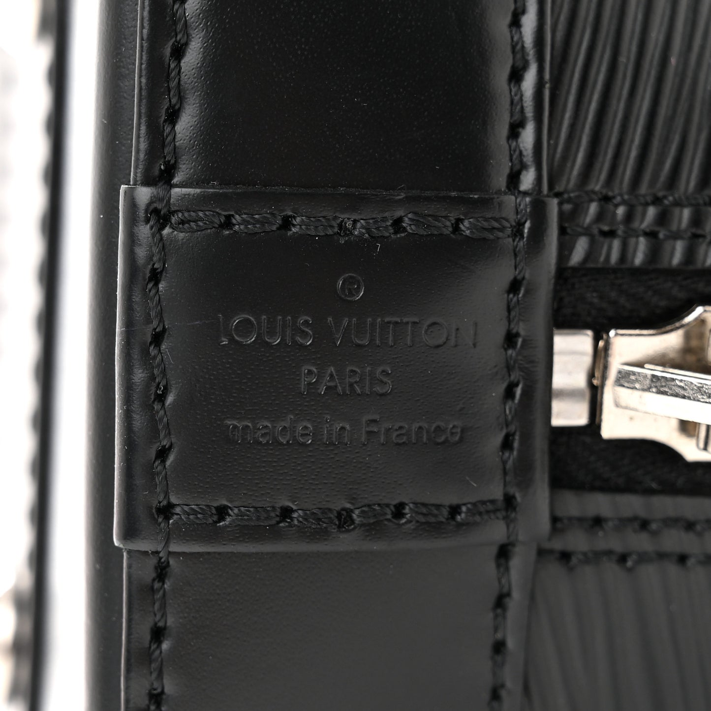 LOUIS VUITTON Epi Alma BB Black