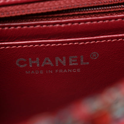 Chanel Tweed Quilted Mini Rectangular Flap Red Blue Ecru Black Pink 6 of 11