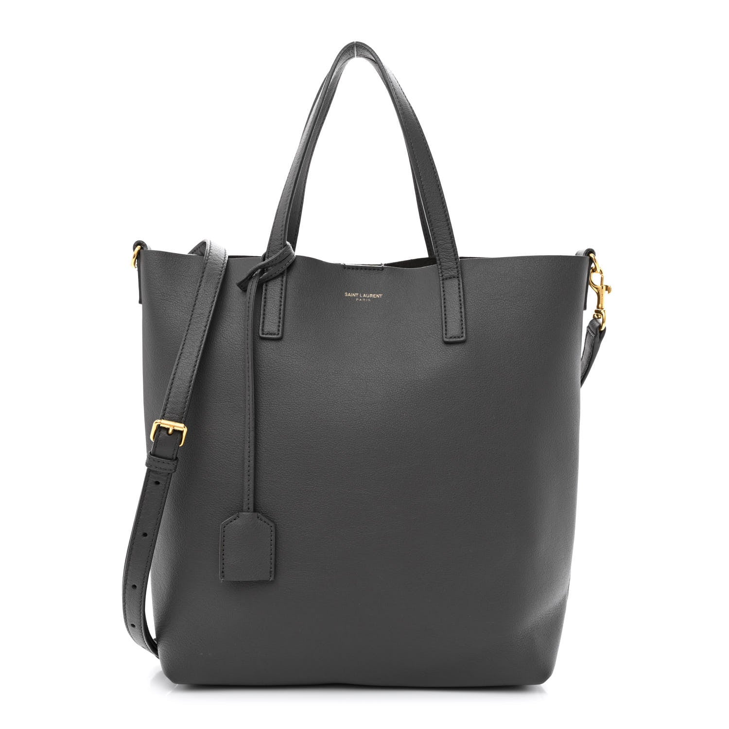 Saint Laurent Calfskin Toy Shopping Tote Earth Grey 1 of 13