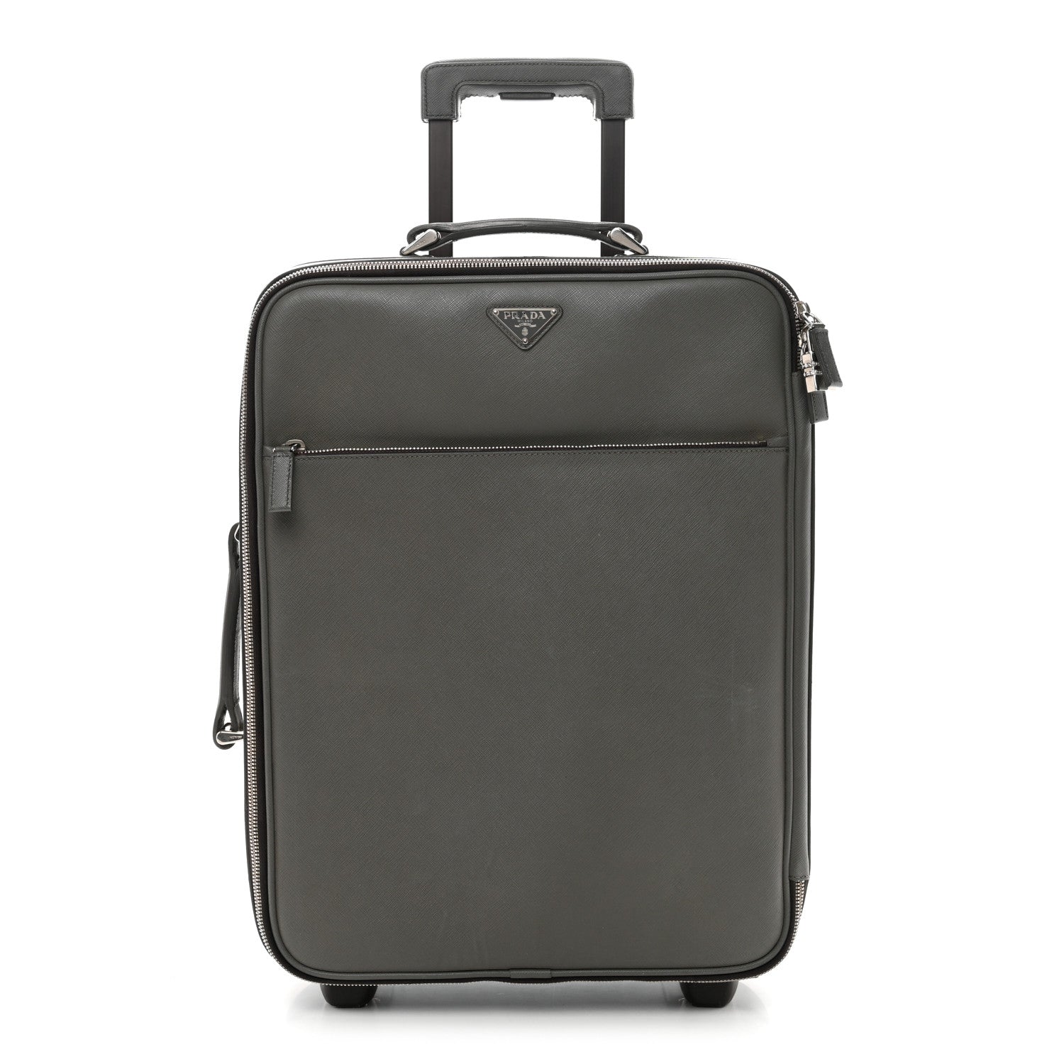 Prada Saffiano Travel Trolley Luggage Mercurio 1 of 10