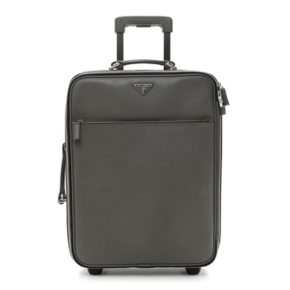 Prada Saffiano Travel Trolley Luggage Mercurio 1 of 10