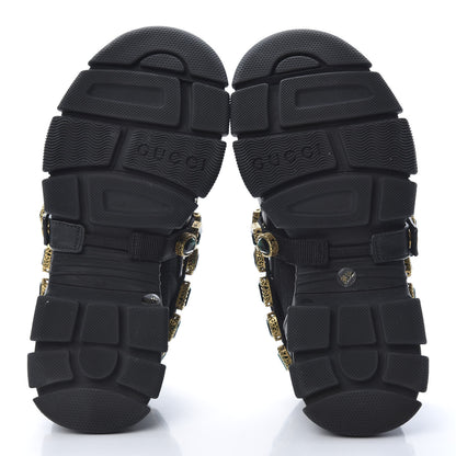 Gucci X SEGA Mesh Suede Calfskin Removable Crystals Womens Flashtrek Sneakers 36.5 Black Silver 5 of 9