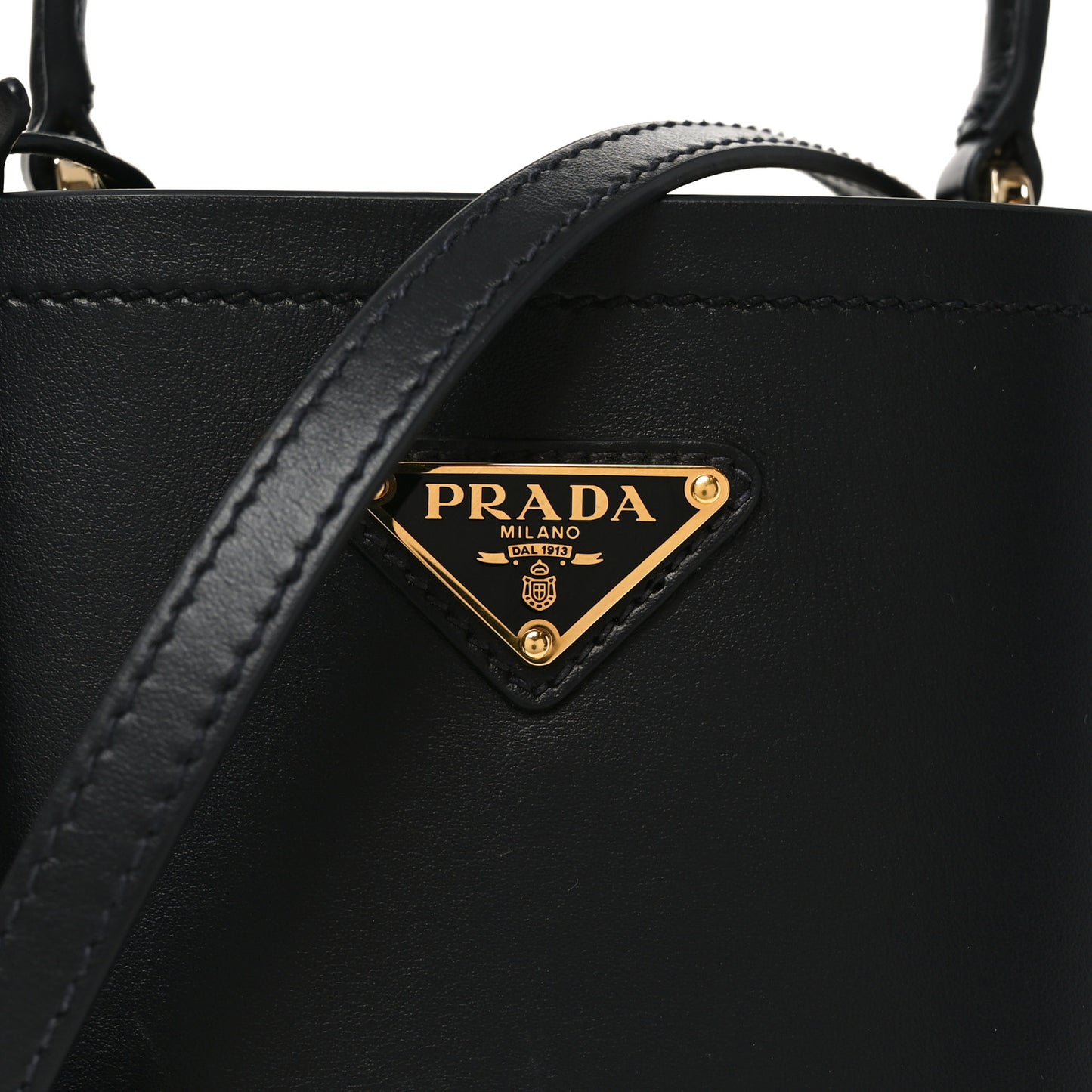 Soft Calfskin Small Panier Bucket Bag Black