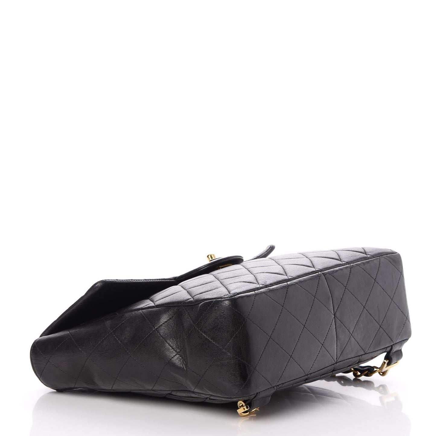Lambskin Quilted Backpack Black