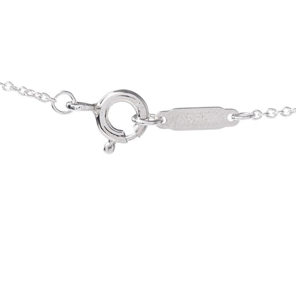 Tiffany Sterling Silver Jade Open Heart Elsa Peretti Necklace 6 of 6