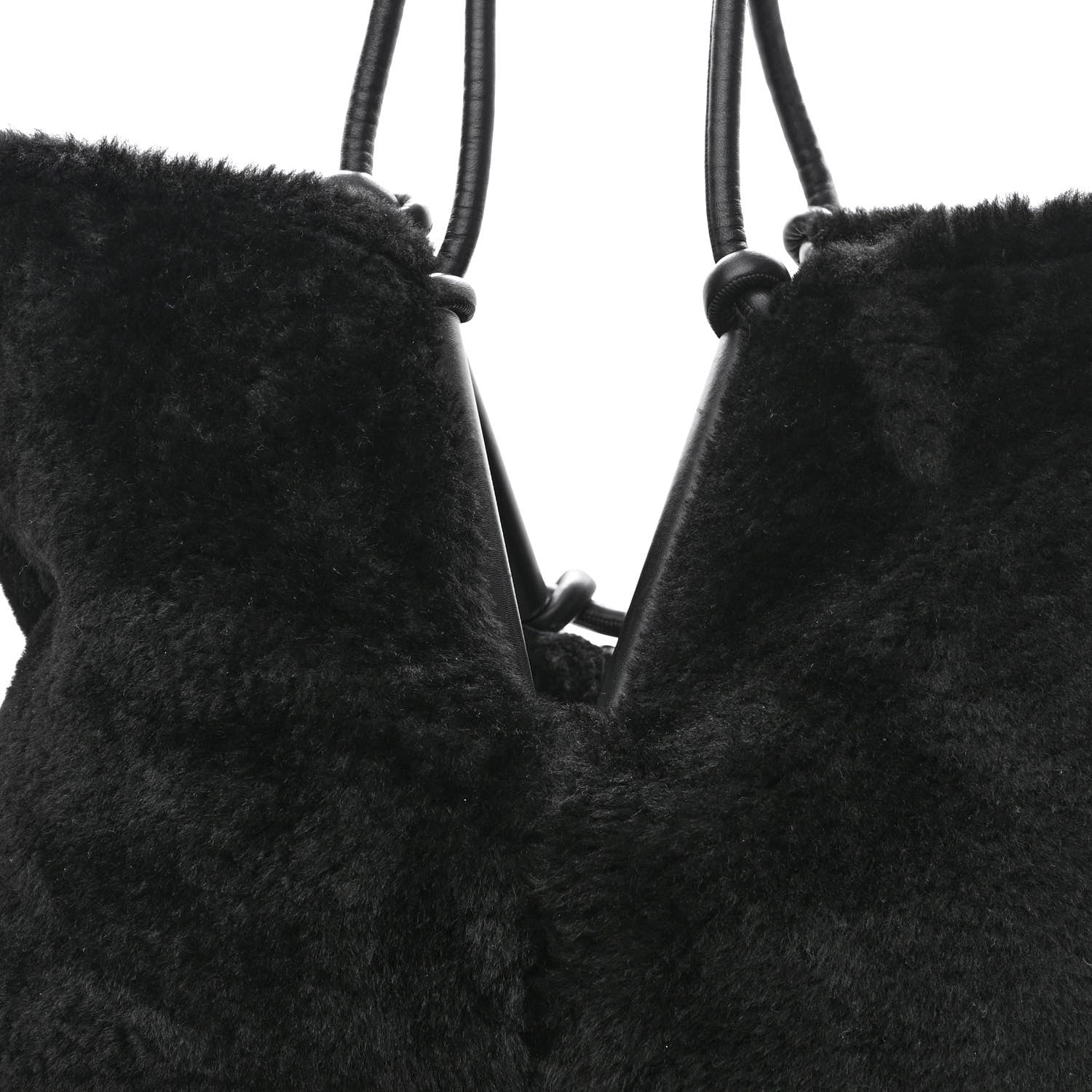 Bottega Veneta Shearling Reversible Tote Black 10 of 15