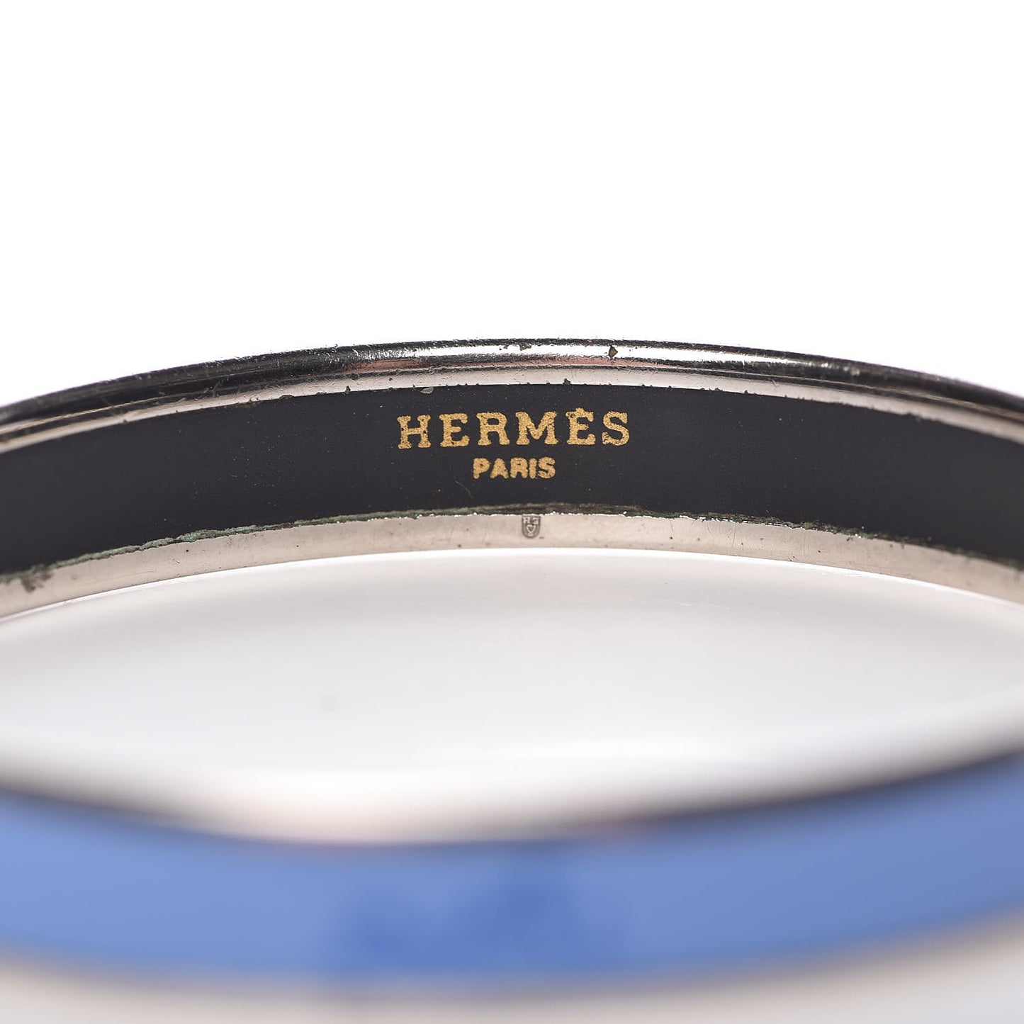 Enamel Printed Narrow Caleche Bracelet 65 Bleu