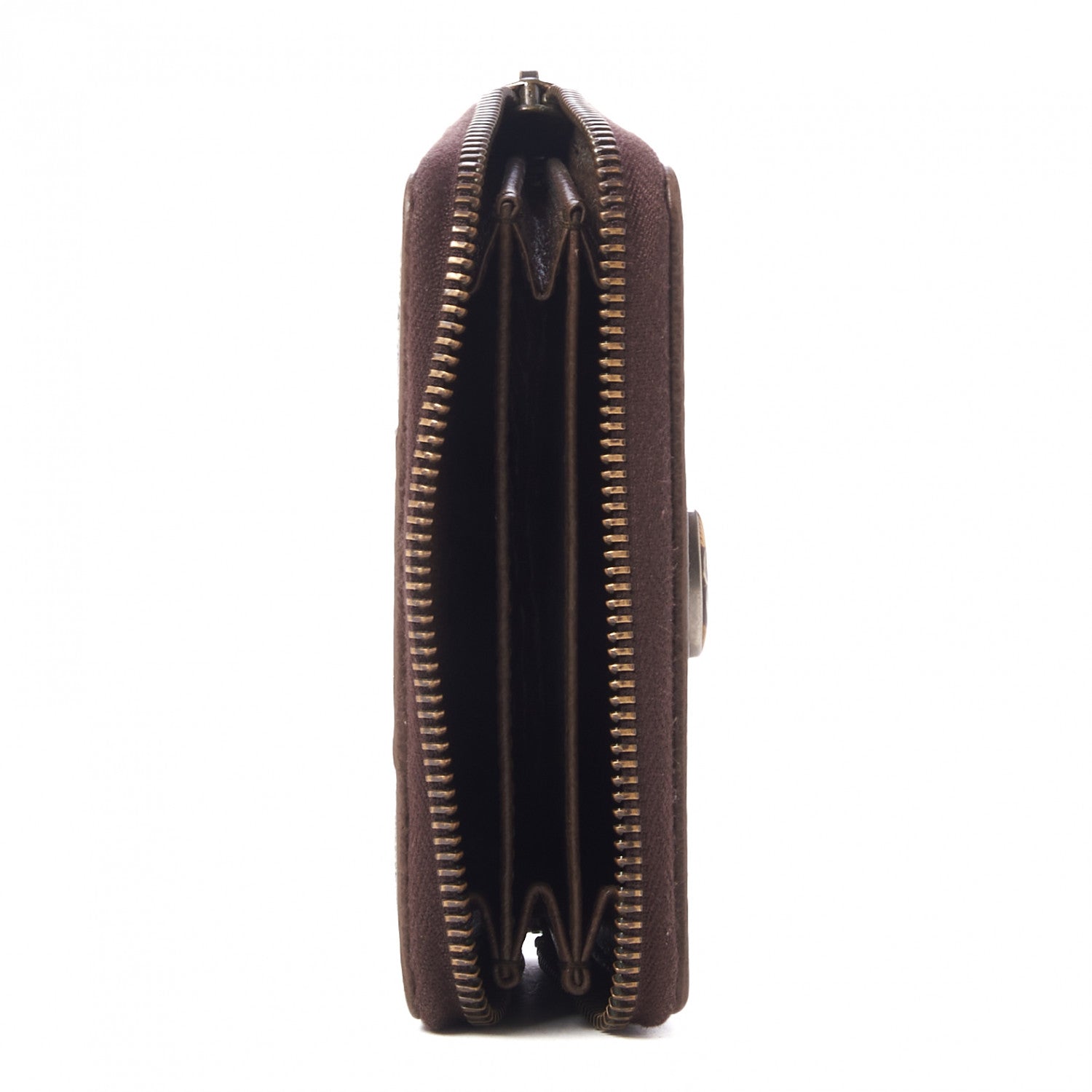 Gucci GG Supreme Web Ophidia Zip Around Card Case Brown 5 of 8
