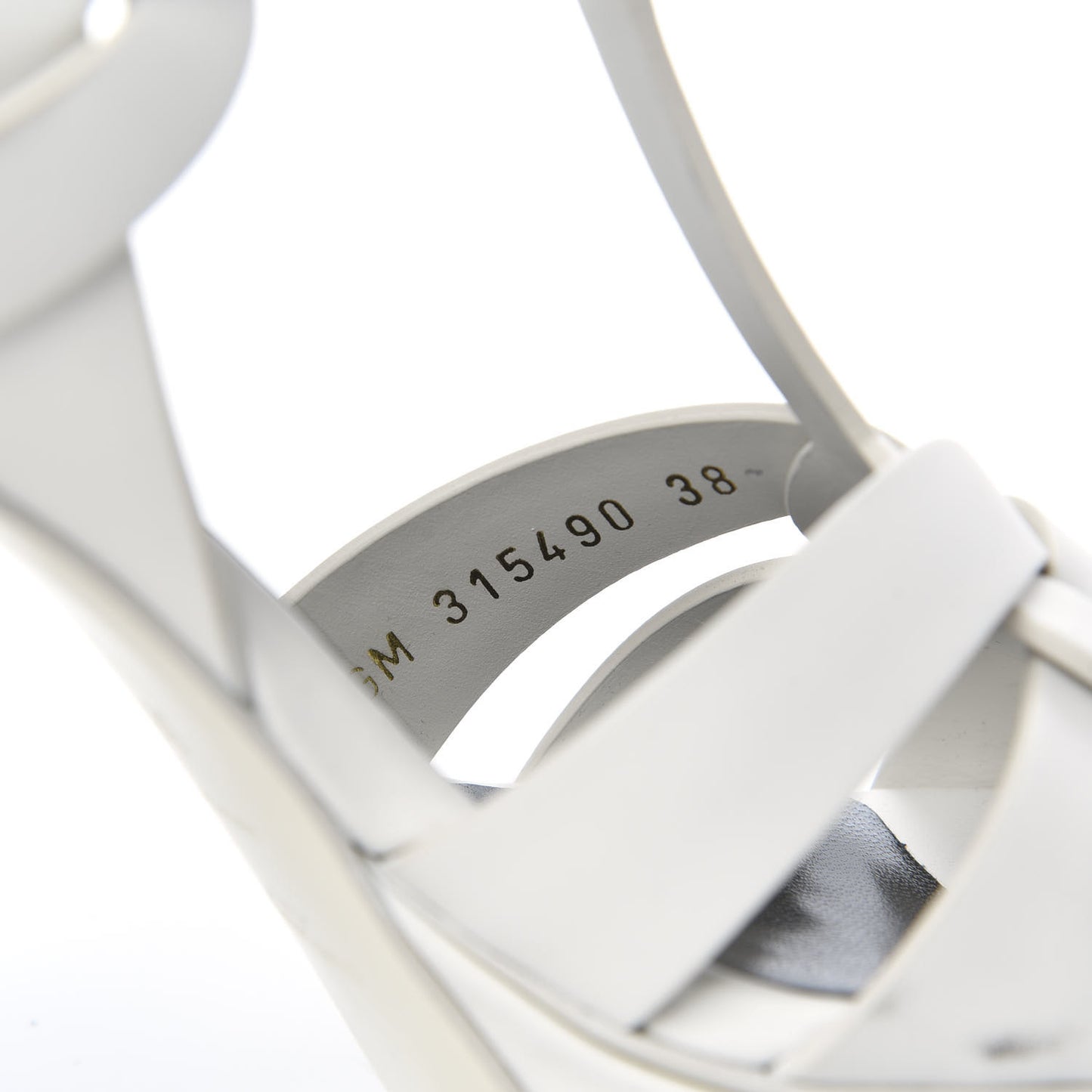 Calfskin Tribute 75 Platform Sandals 38 White