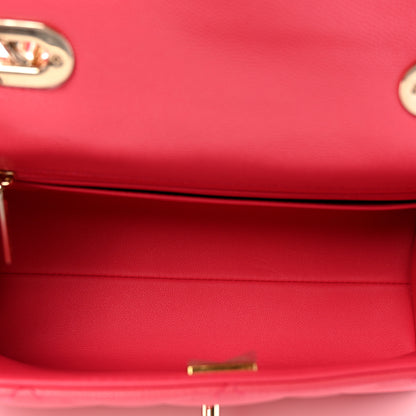Chanel Caviar Quilted Mini Retro Twist Top Handle Flap Pink 5 of 10