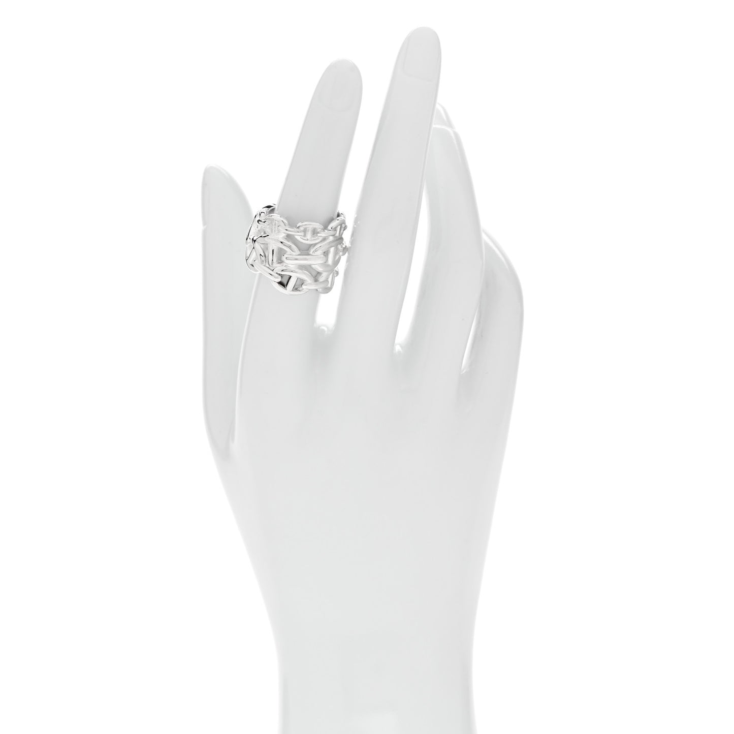 Sterling Silver GM Chaine d'Ancre Enchainee Band Ring 53 6.25