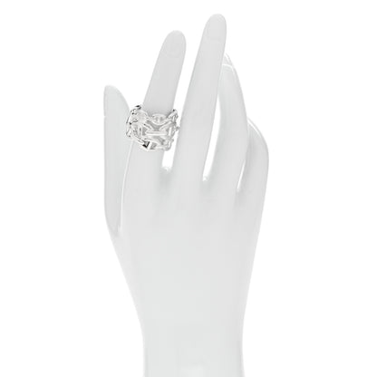 Hermes Sterling Silver GM Chaine d'Ancre Enchainee Band Ring 53 6.25 2 of 6