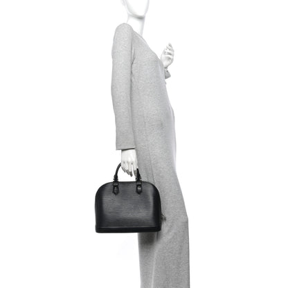 Louis Vuitton Metallic Epi Alma PM Black Silver 2 of 12