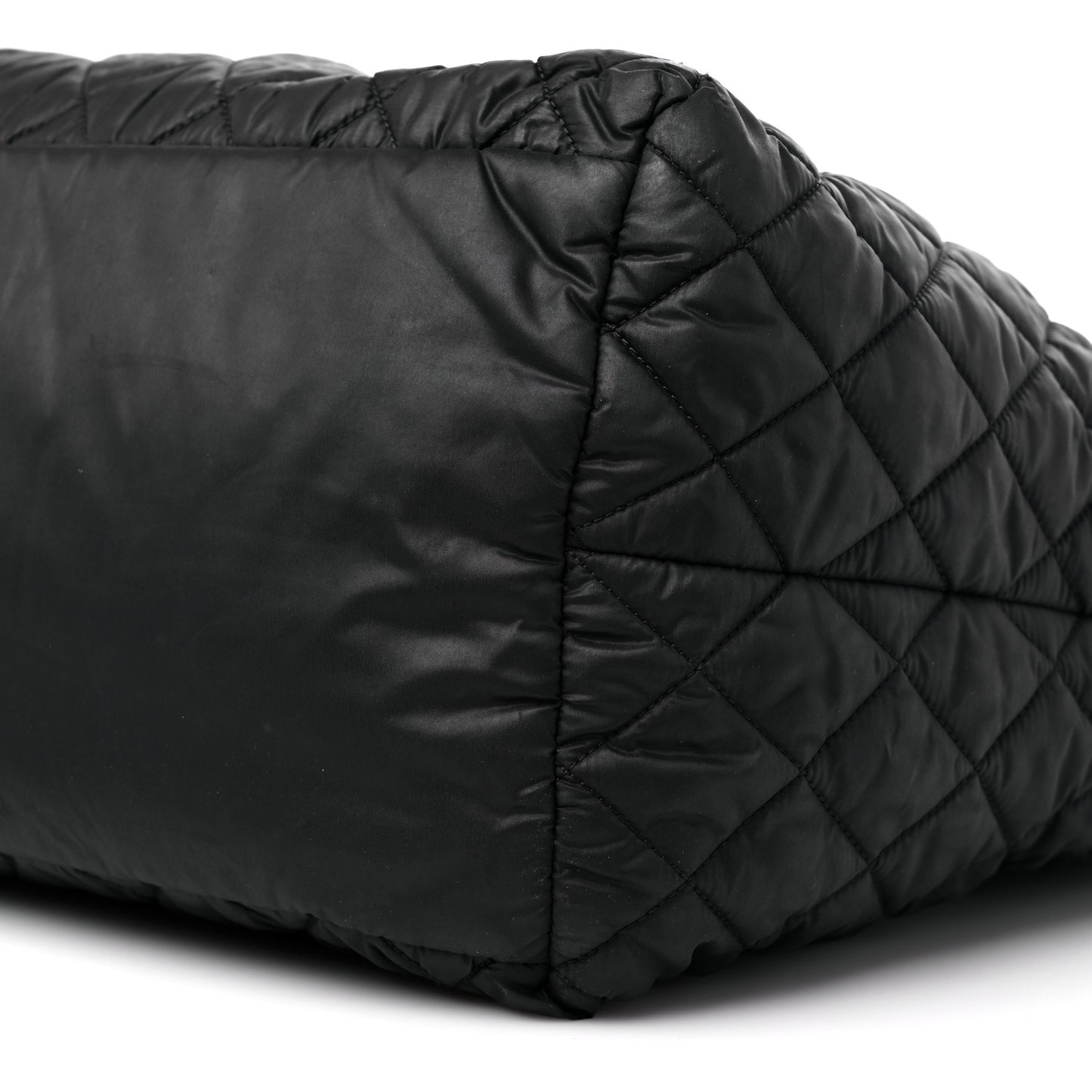 Nylon Quilted Large Coco Cocoon Tote Black