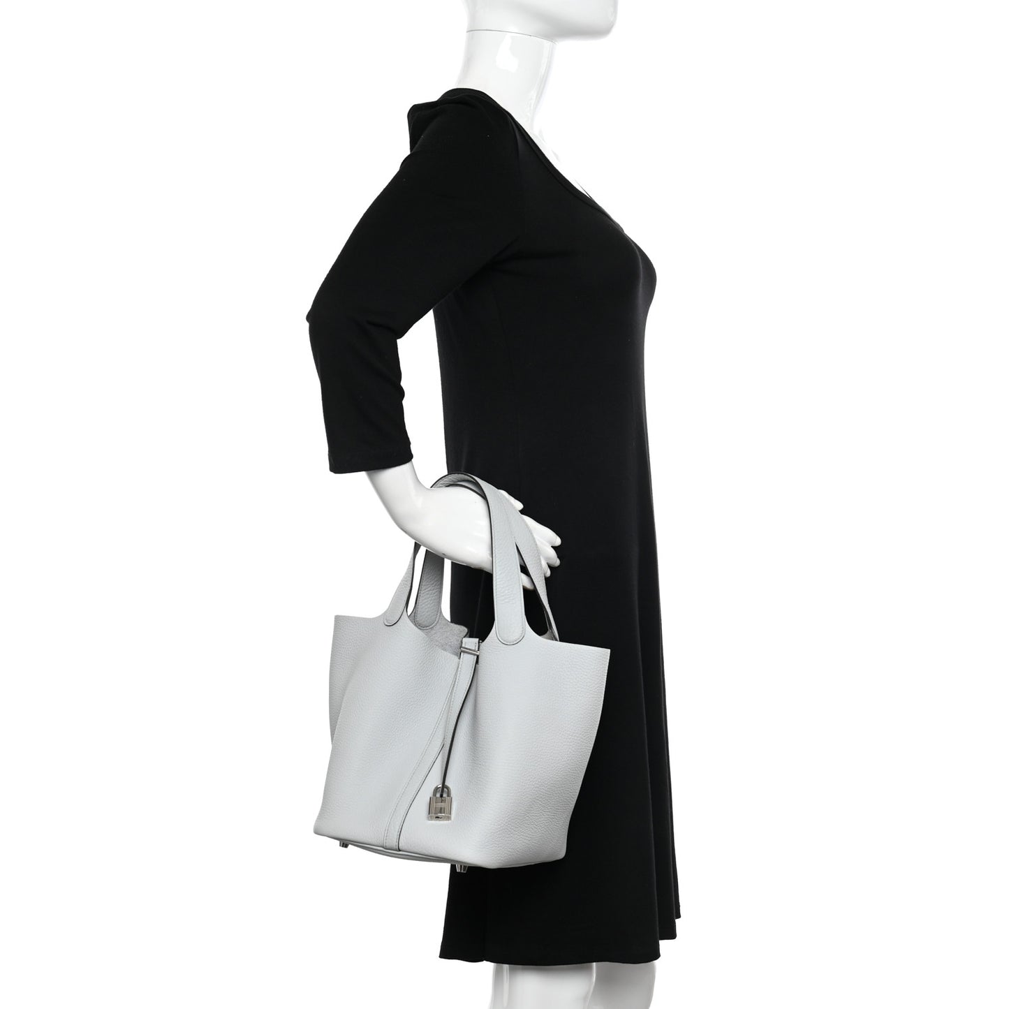 Taurillon Clemence Picotin Lock 22 MM Bleu Pale