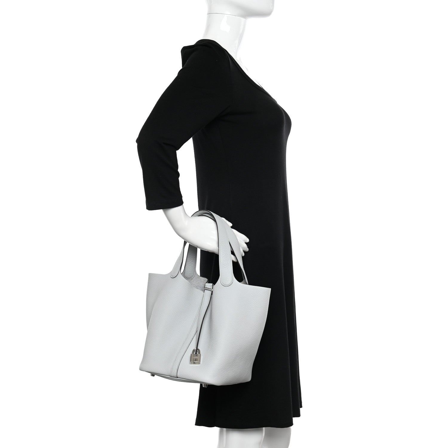 Hermes Taurillon Clemence Picotin Lock 22 MM Bleu Pale 2 of 11