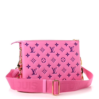 Louis Vuitton Lambskin Embossed Monogram Vuittamins Coussin PM Rose Violet 3 of 8