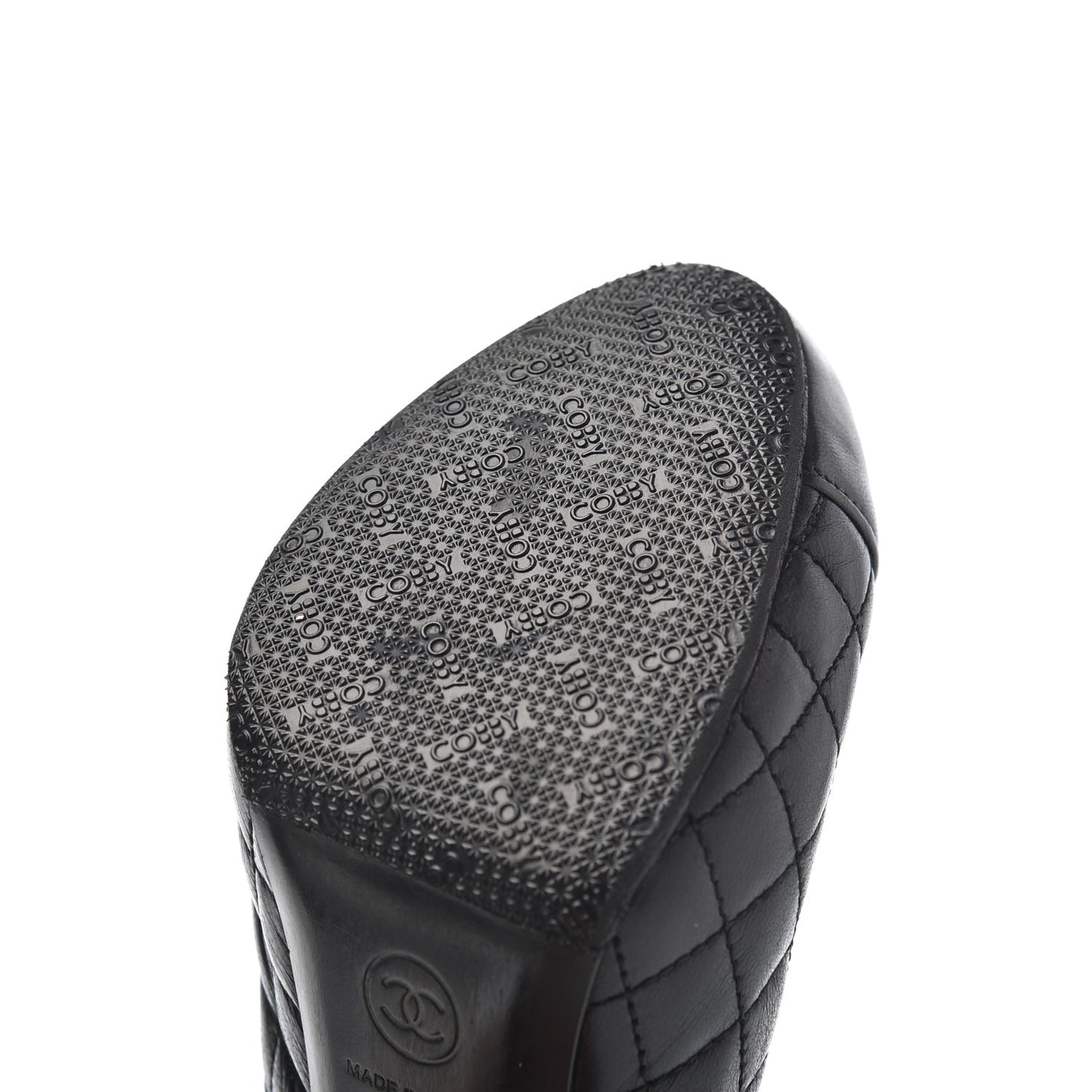 Lambskin Quilted CC Booties 37 Black