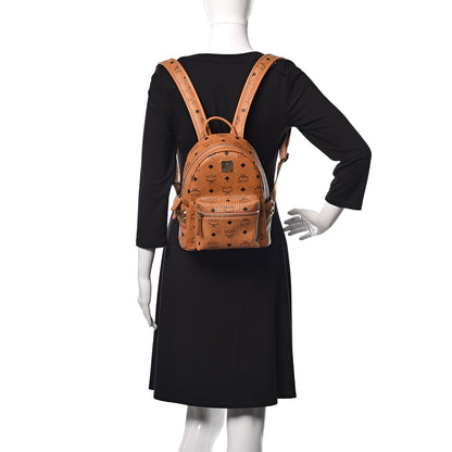 MCM Visetos Side Stud Mini Stark Backpack Cognac 2 of 10