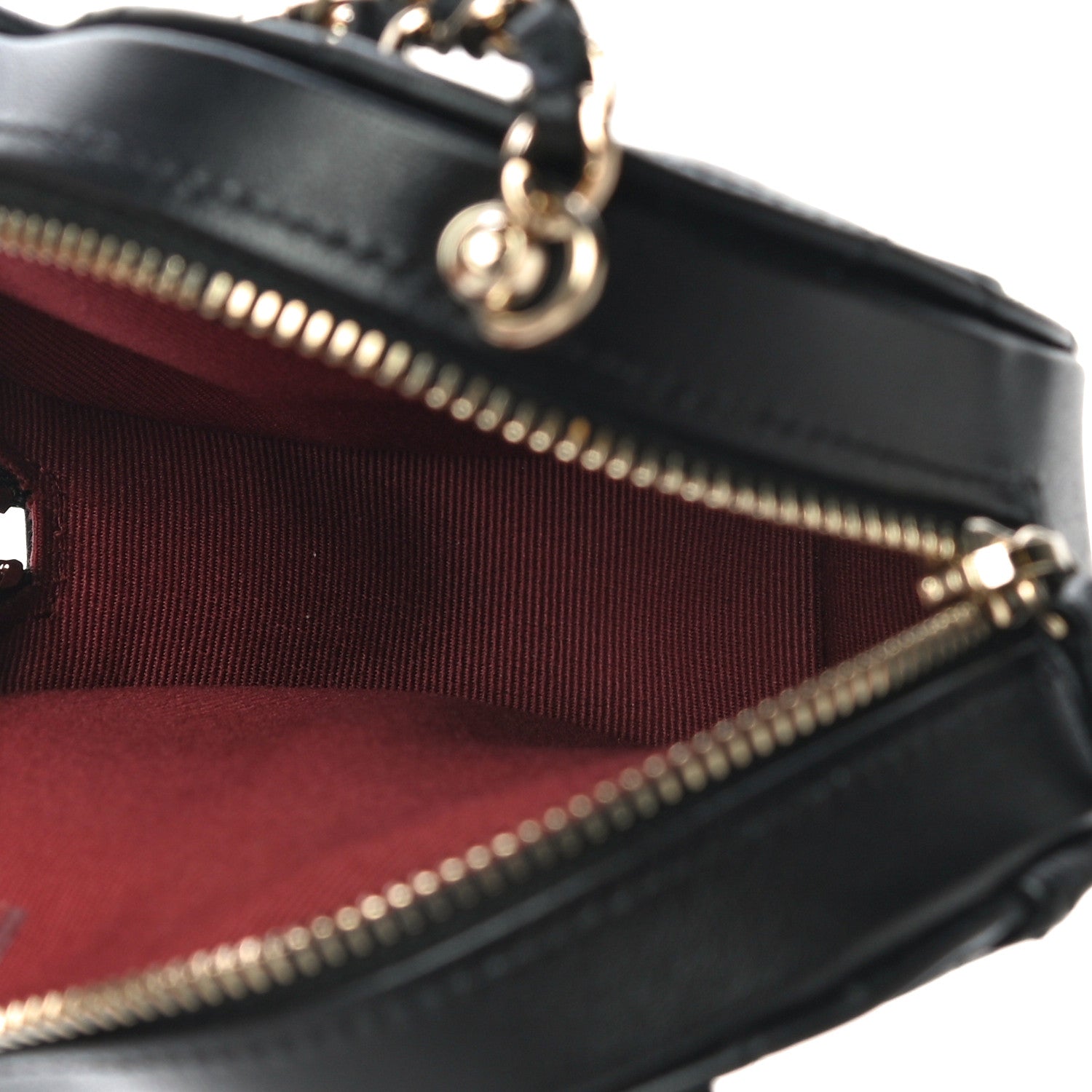 Chanel Lambskin Quilted CC In Love Heart Clutch With Chain Black 5 of 10