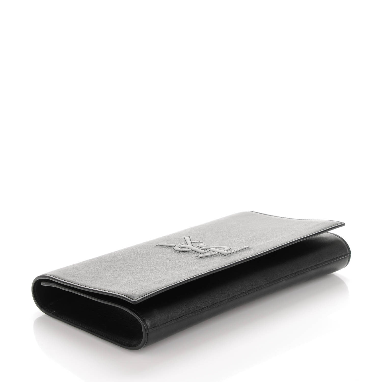 Saint Laurent Calfskin Monogram Large Belle De Jour Clutch Black 4 of 7