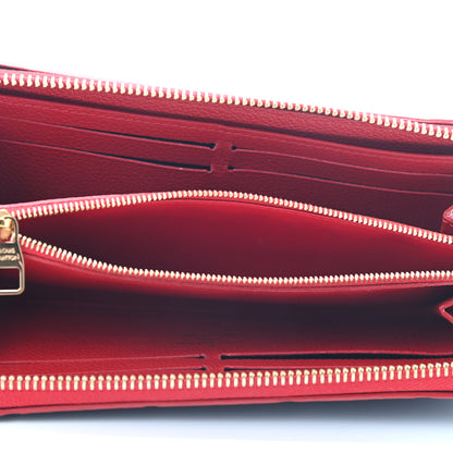 Louis Vuitton Empreinte Blooming Flowers Clemence Wallet Marine Rouge 5 of 7