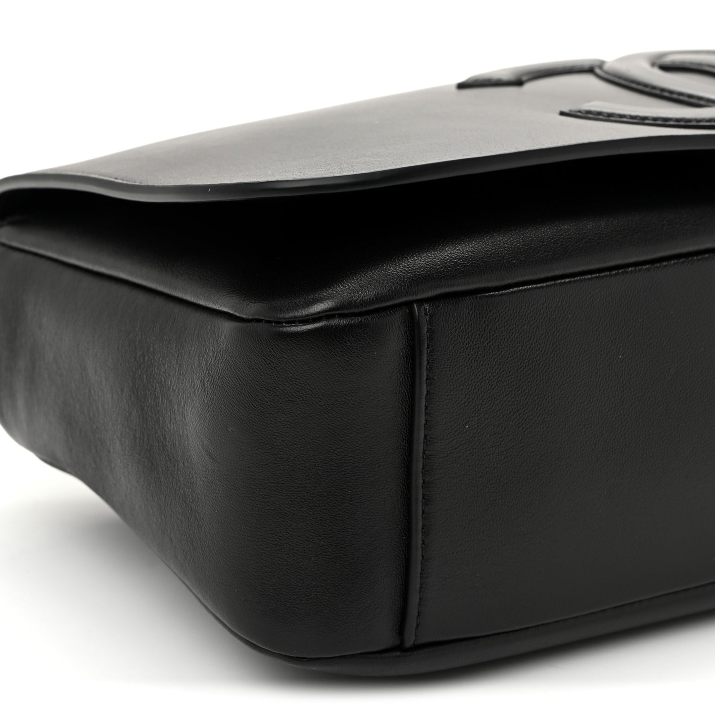 Lambskin CC Maxi Messenger Bag Black