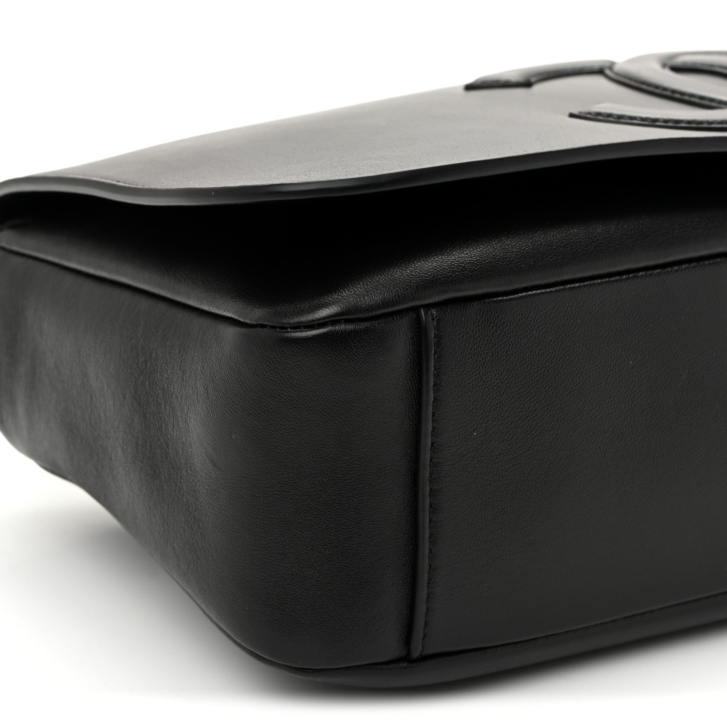 Chanel Lambskin CC Maxi Messenger Bag Black 9 of 10