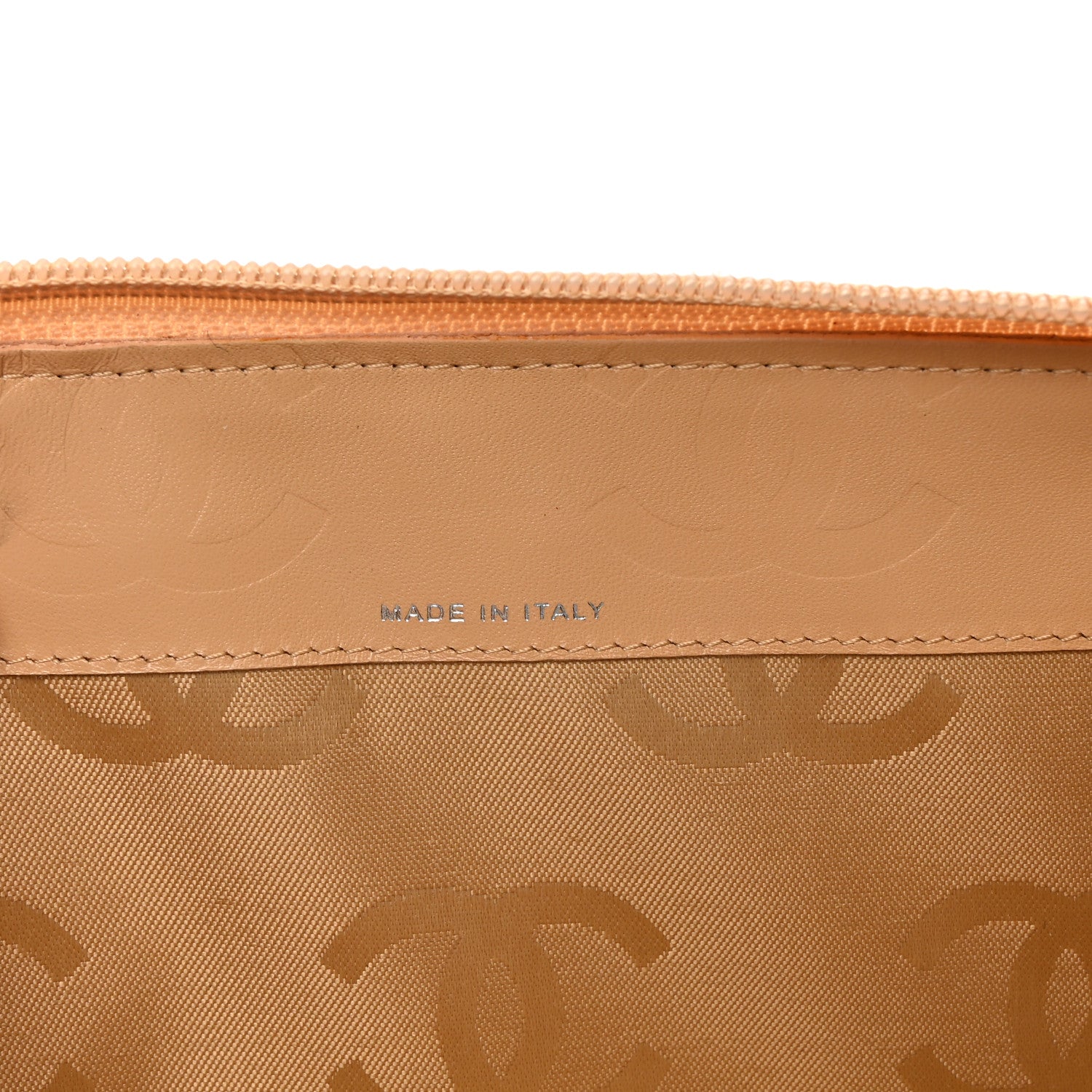 Chanel Calfskin Cambon Zip Around Organizer Wallet Beige Black 7 of 8