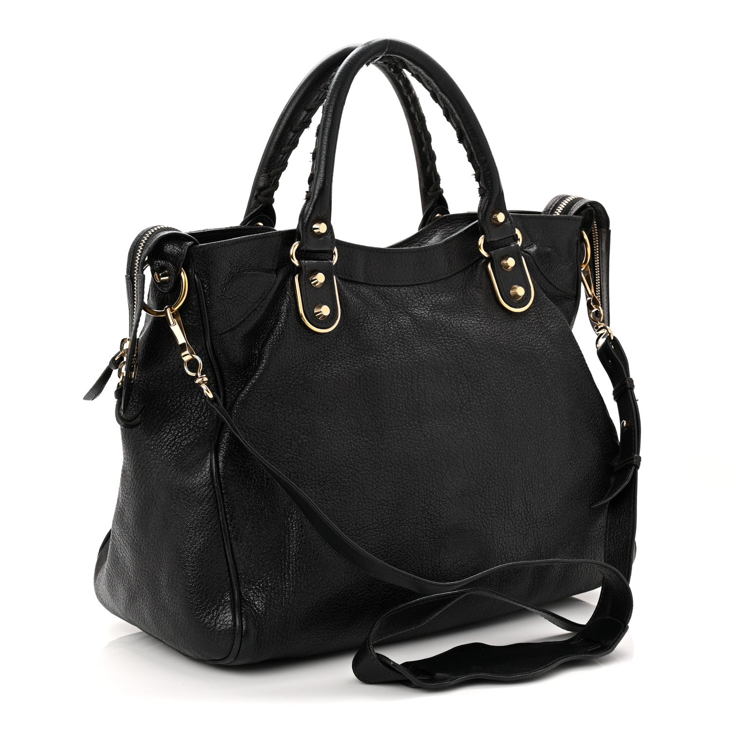 Balenciaga Chevre Gold Metallic Edge Hardware Velo Black 3 of 12