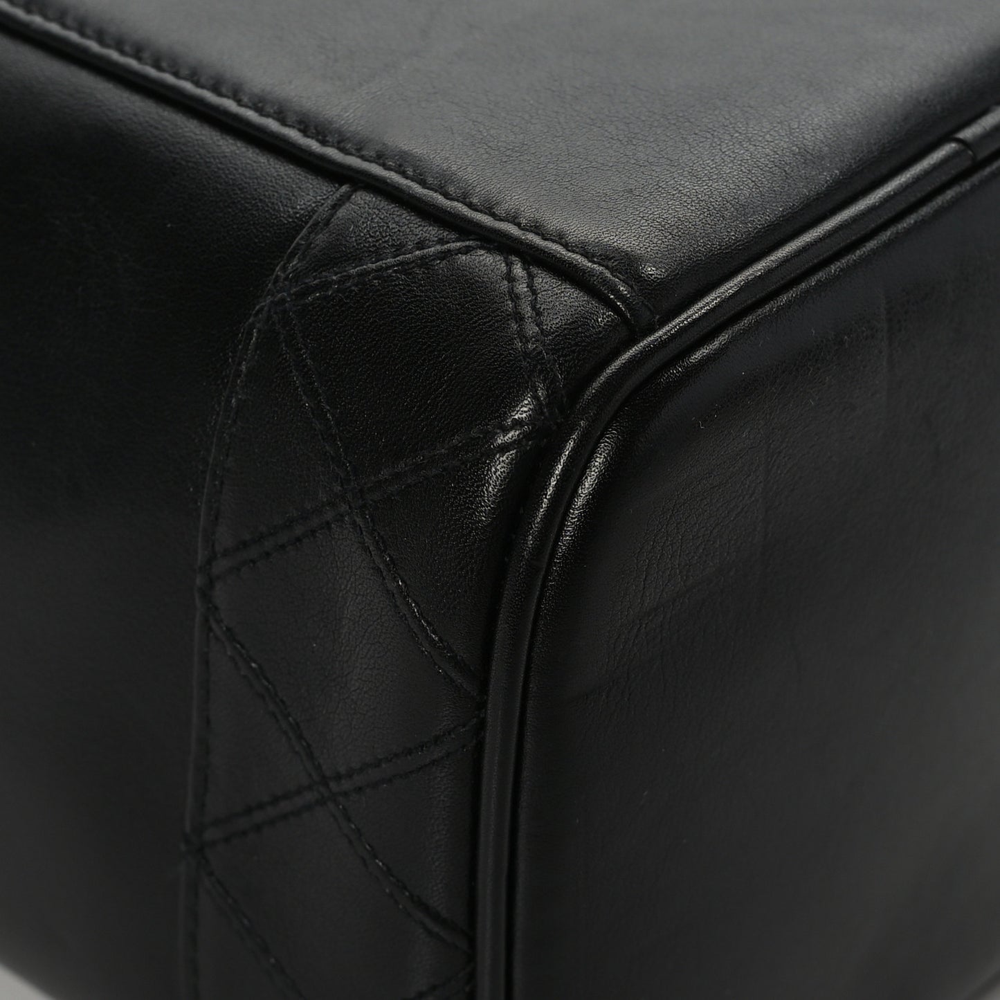 Lambskin Vanity Cosmetic Case Black