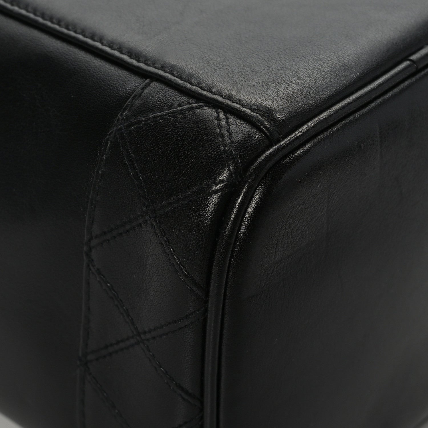 Chanel Lambskin Vanity Cosmetic Case Black 10 of 11