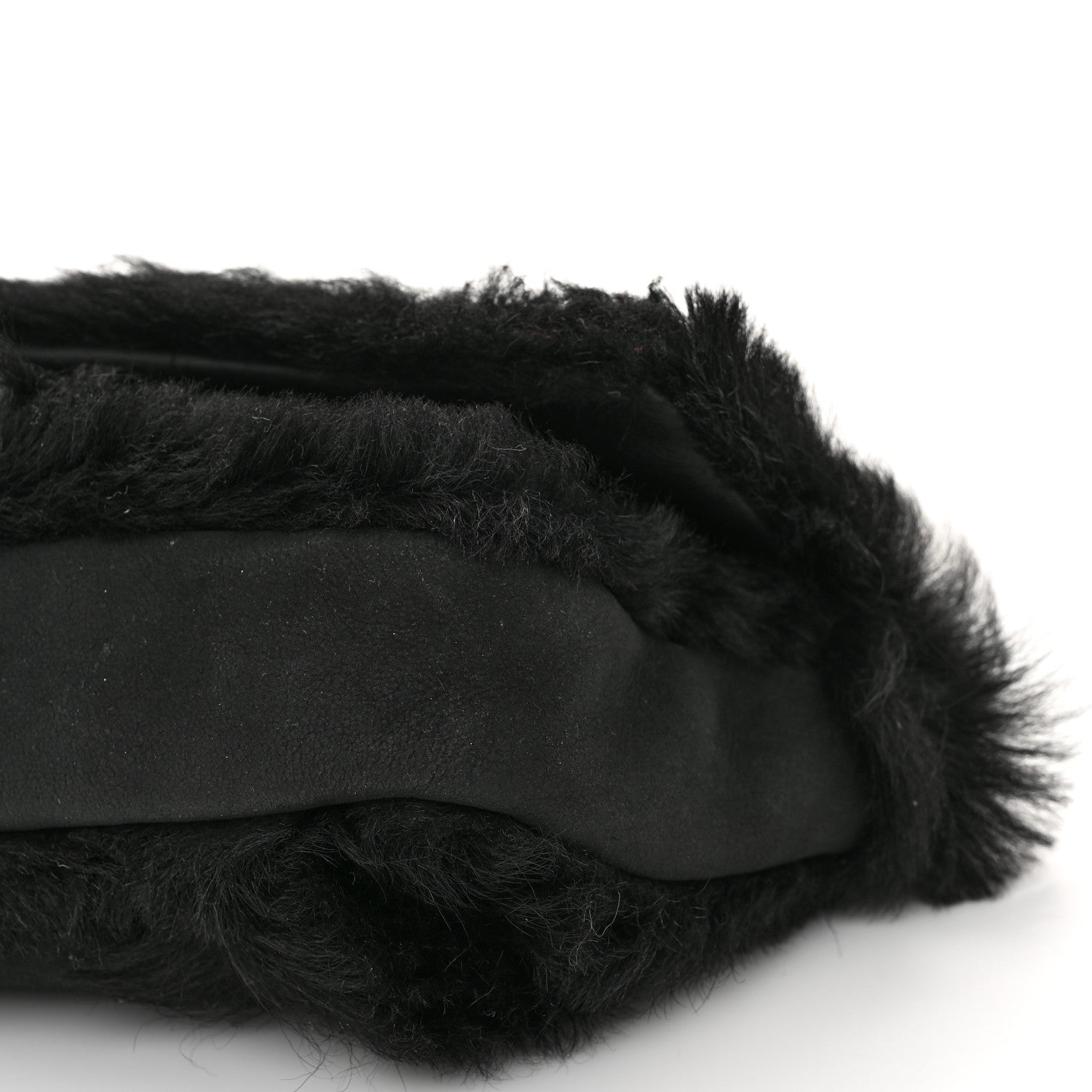 Chanel Suede Fur Quilted Flap Black 10 of 10