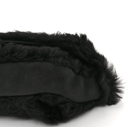 Chanel Suede Fur Quilted Flap Black 10 of 10