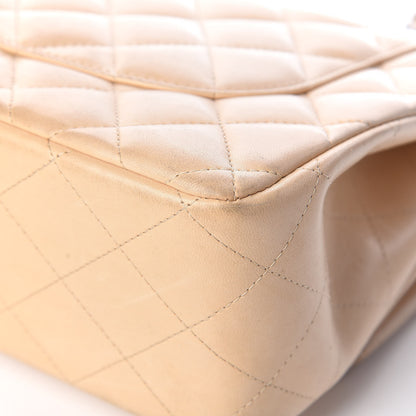 Chanel Lambskin Quilted Jumbo Double Flap Beige Clair 14 of 15