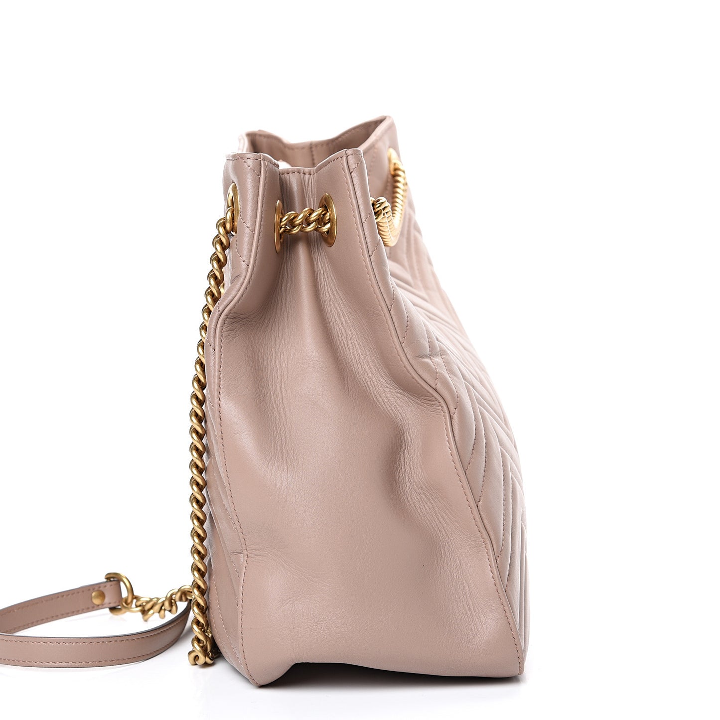 Calfskin Matelasse Medium GG Marmont Shoulder Tote Bag Porcelain Rose
