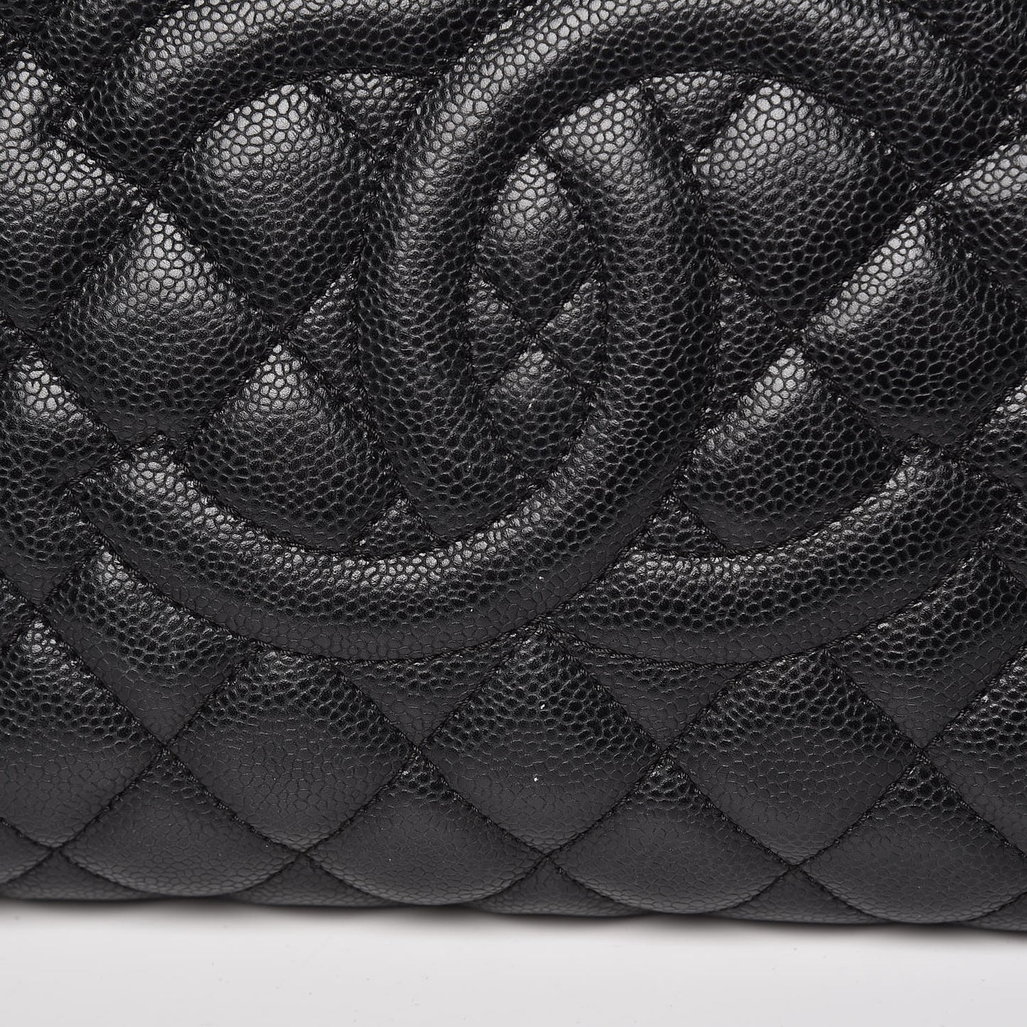 Caviar Quilted Grand Shopping Tote GST Black