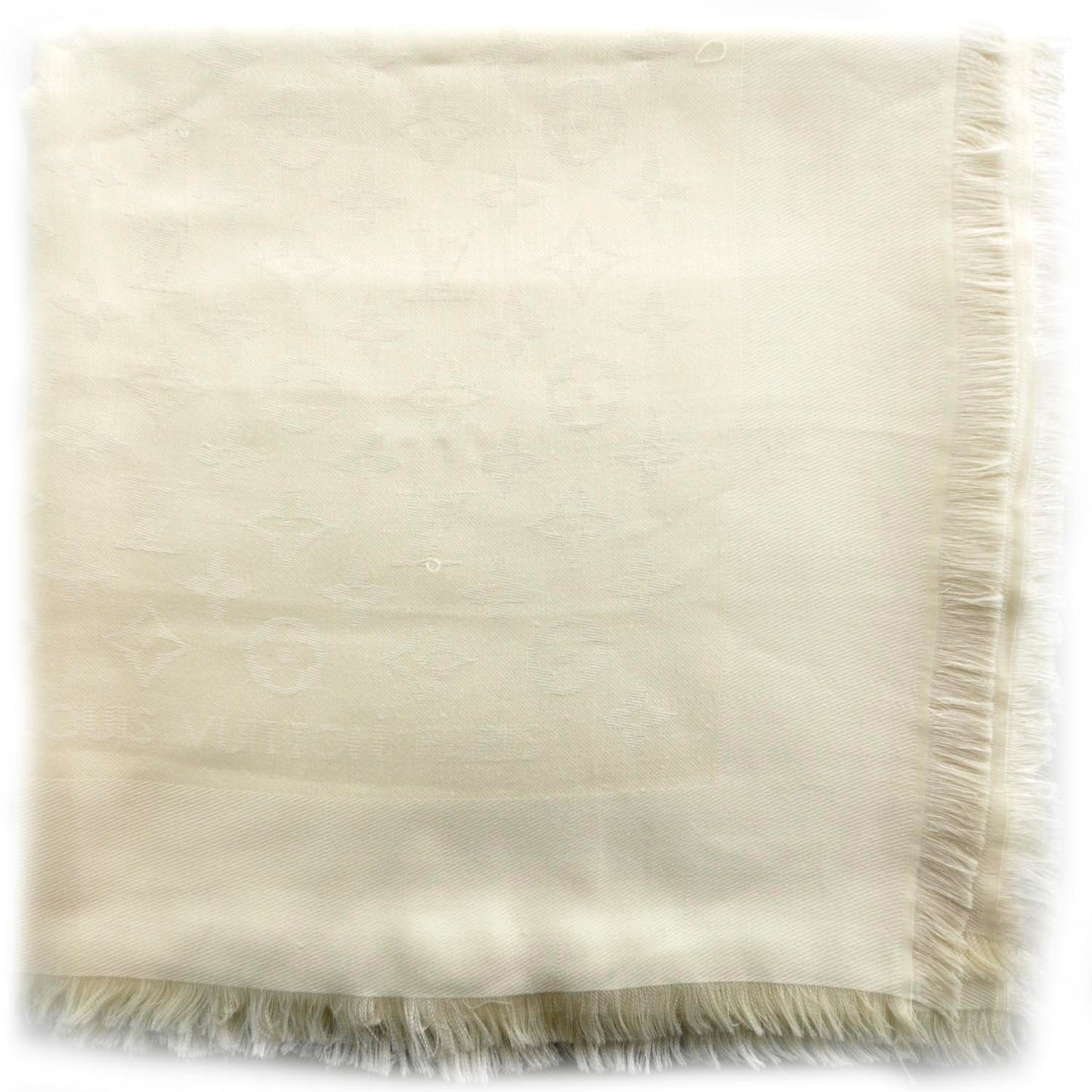 Silk Wool Monogram Shawl