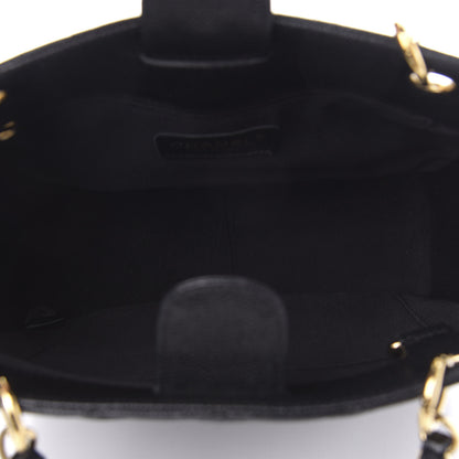 Chanel Caviar Quilted Petit Shopping Tote PST Black 5 of 10